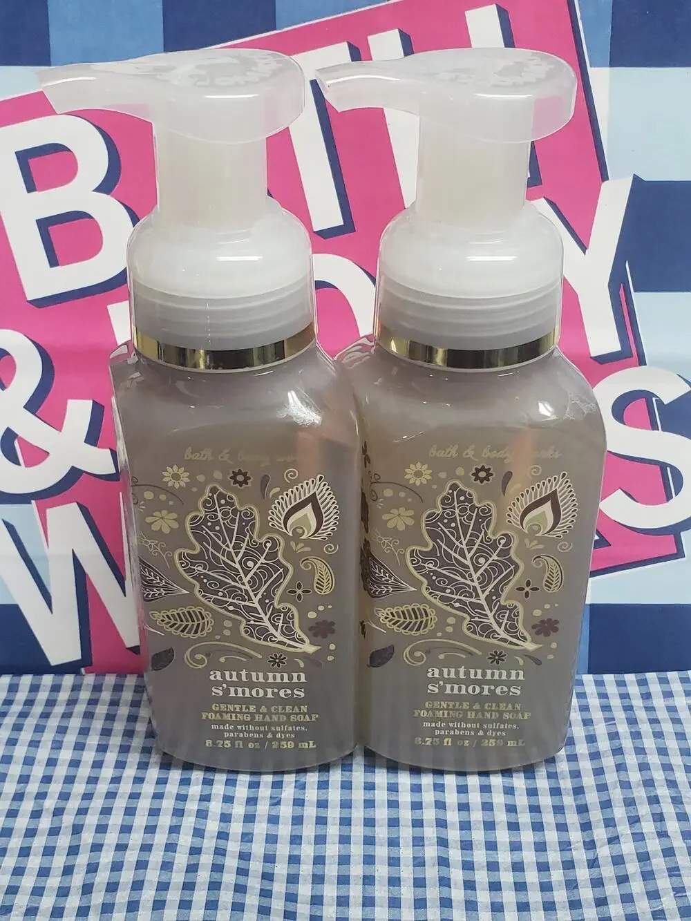 BBW Autumn Smores Gentle & Clean Foaming Hand Soap with Essential Oils 2 Pack